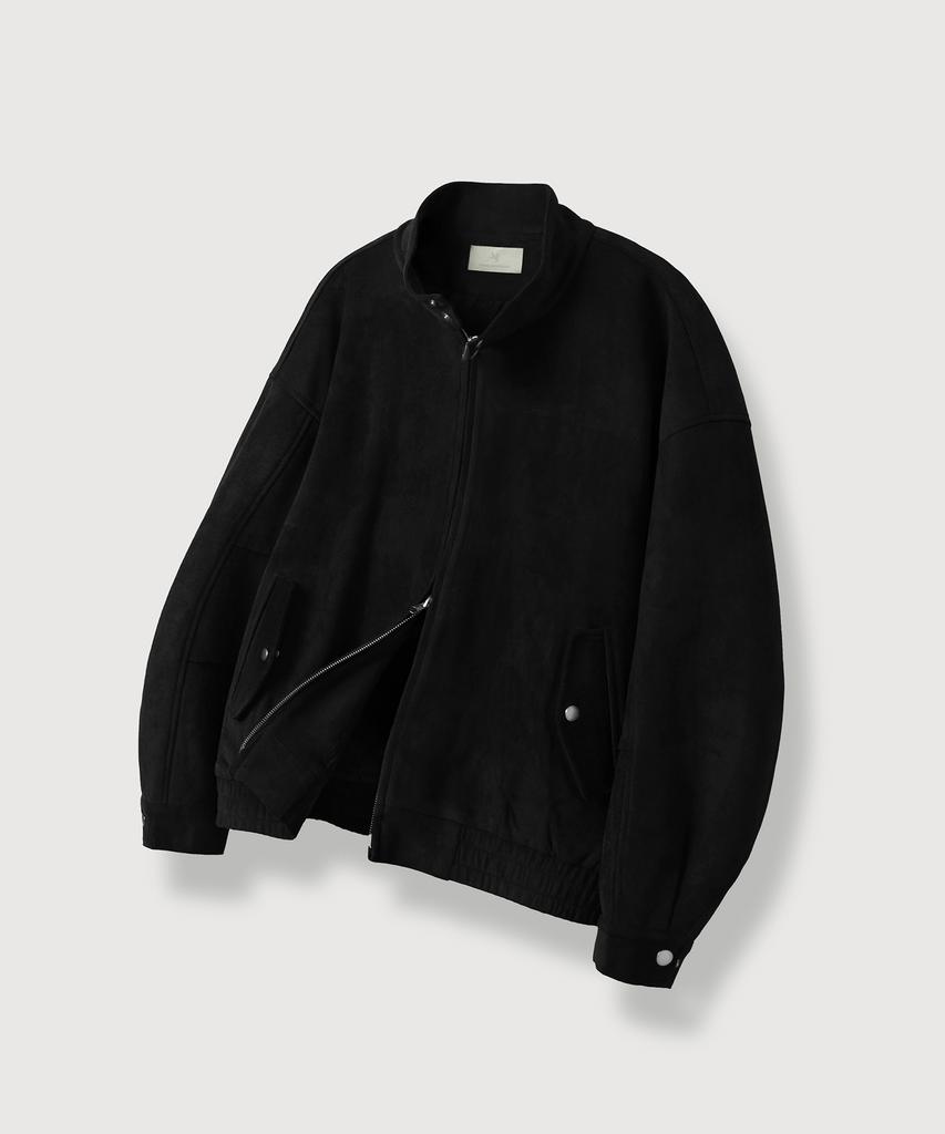 Mood Inside William Suede Harrington Jacket_Black