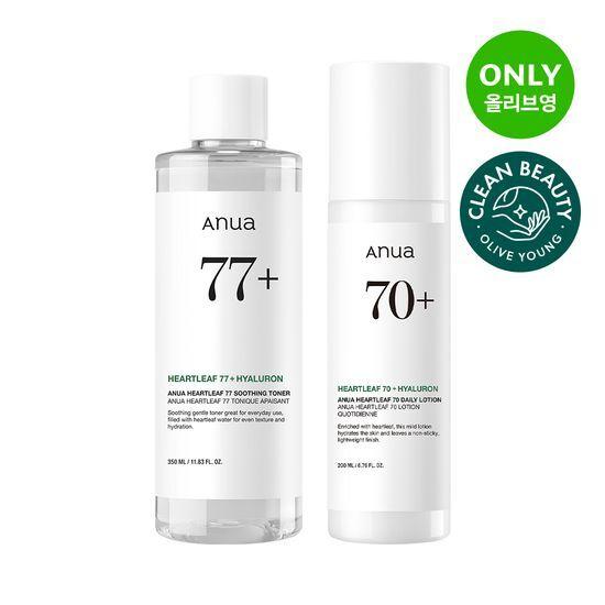 Anua Eoseongcho 77 Peeled Egg Toner 350ml + Eoseongcho Refreshing Soothing Lotion 200ml Special Set