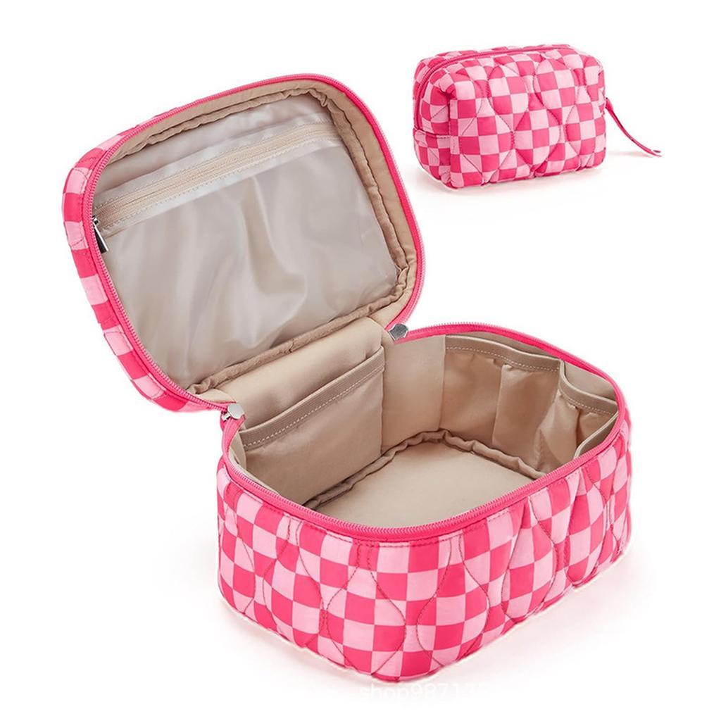 BAGSMART Sac Cosmétique Portable pour Dames Sac de Toilette de Voyage Grande Capacité Sac de Rangement pour Maquillage Indice d'Apparence Élevé