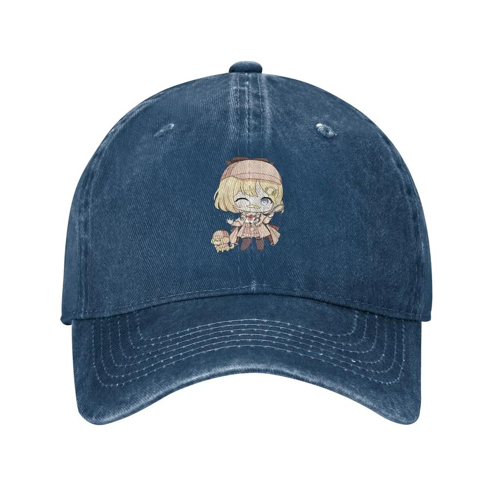 Hololive English Watson Amelia Unisex Baseball Cap Smol Ame Detective Distressed Cotton Hat Classic Outdoor Running Headwear