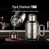 800ML Pure Titanium Tea Pot with Magnetic Lid, Temperature Display, Insulation, Large Capacity - Perfect for Car or Gift Use