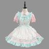 Anime XS-5XL Süß Niedlich Lolita Dienstmädchenkleid Cosplay Kostüm Rosa Blau Mädchen Frau Dienstmädchenkleid Party Café Kostüme Regenbogen Mädchen