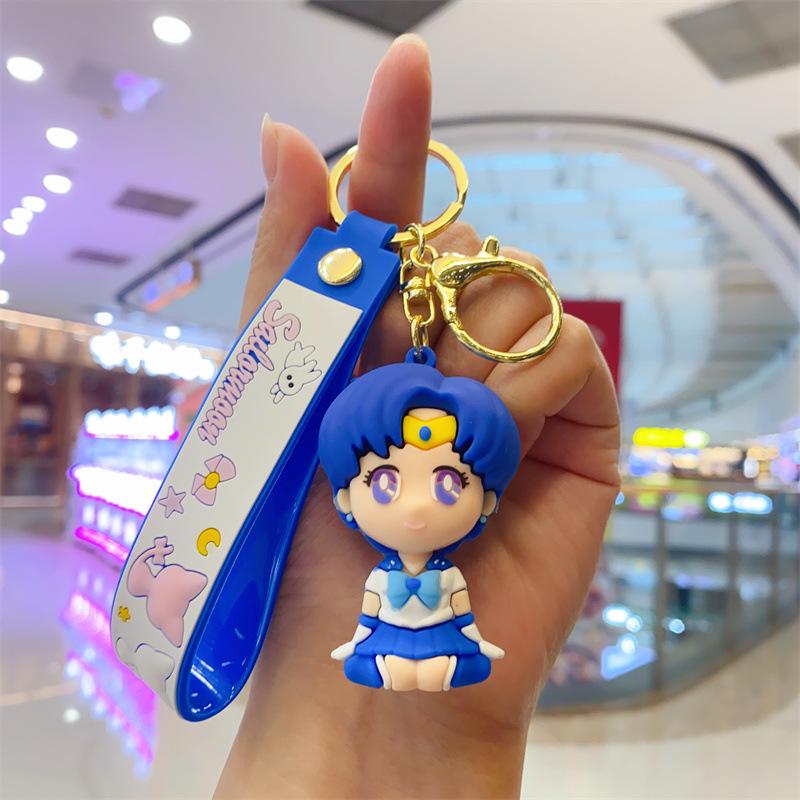 Sailor Moon Keychain: Cute Cartoon Figure Bag Pendant Keyring
