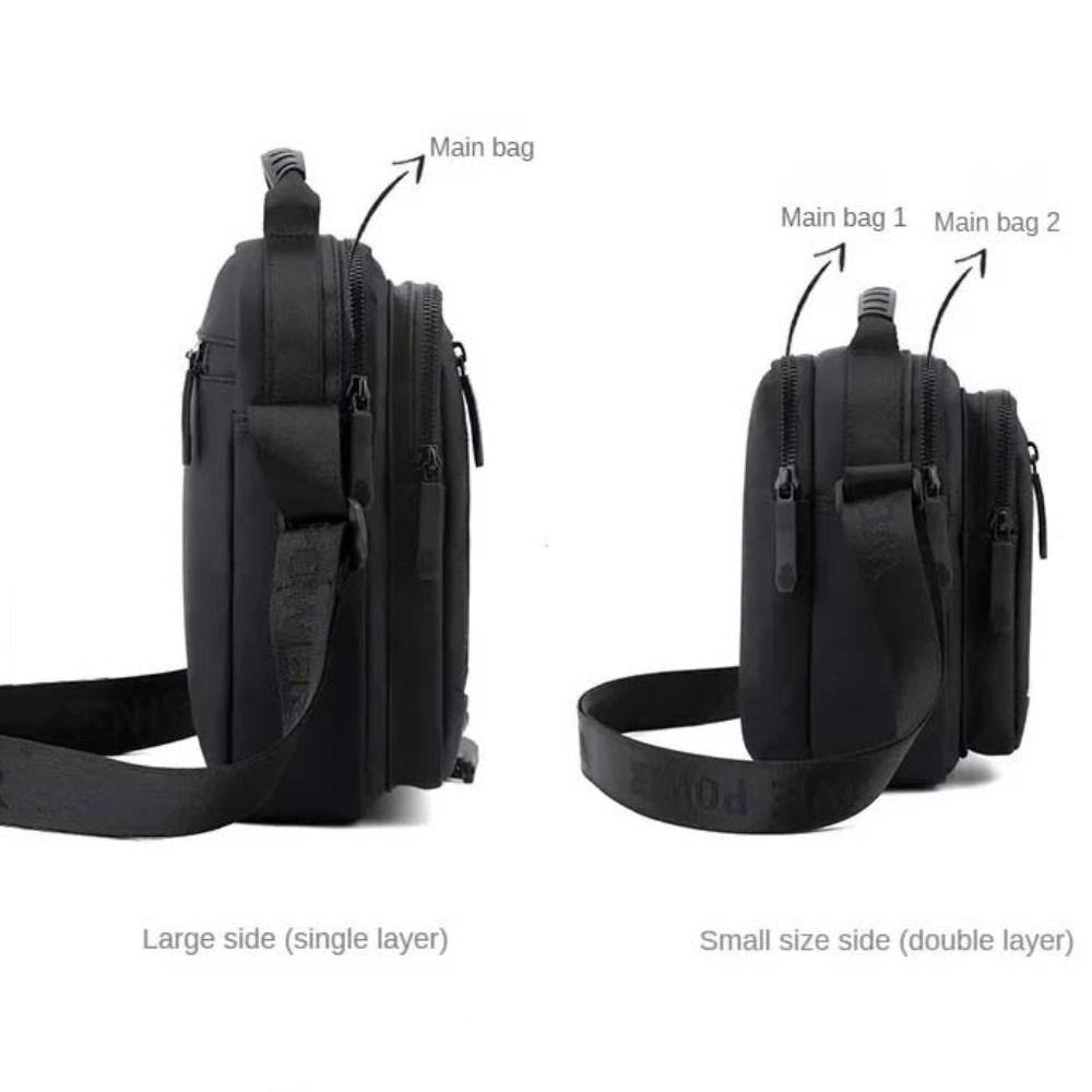 Nylon Fabric Men's Shoulder Bag Single Shoulder Male Crossbody Bag Camping Hiking