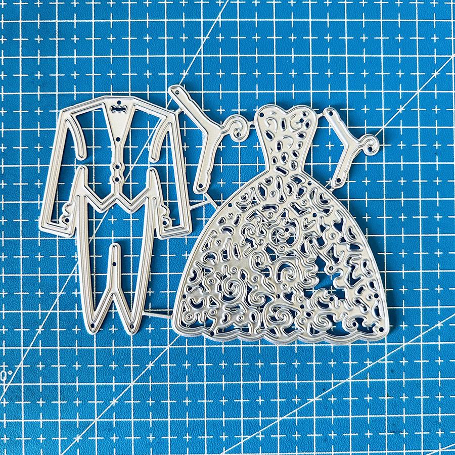 Couple Wedding Metal Cutting Dies Stencil for DIY Scrapbooking Photo Album Embossing Paper Cards Crafts Diecuts