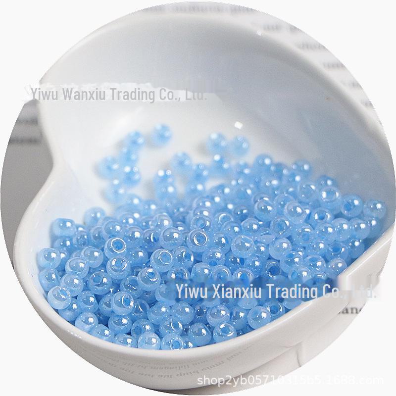 Hochwertige 4 mm cremefarbene Imitation Eisreiskörner für DIY-Halsketten & Armbänder