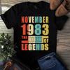 November 1983 The Birth Of Legends Vintage Unisex Men's and Women's T-shirts