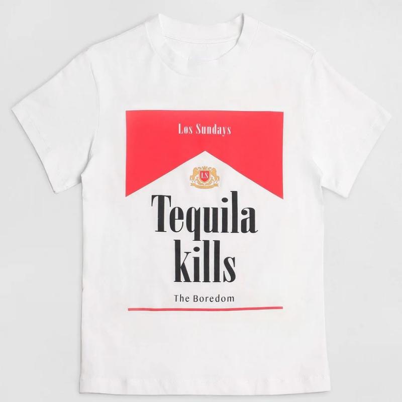 Tequila Killer Grafik T-Shirts Retro Damen Hippie Süß Vintage Mode Hemden Oberteile Lustig Alkohol Trinken T-Shirts Unisex Kleidung