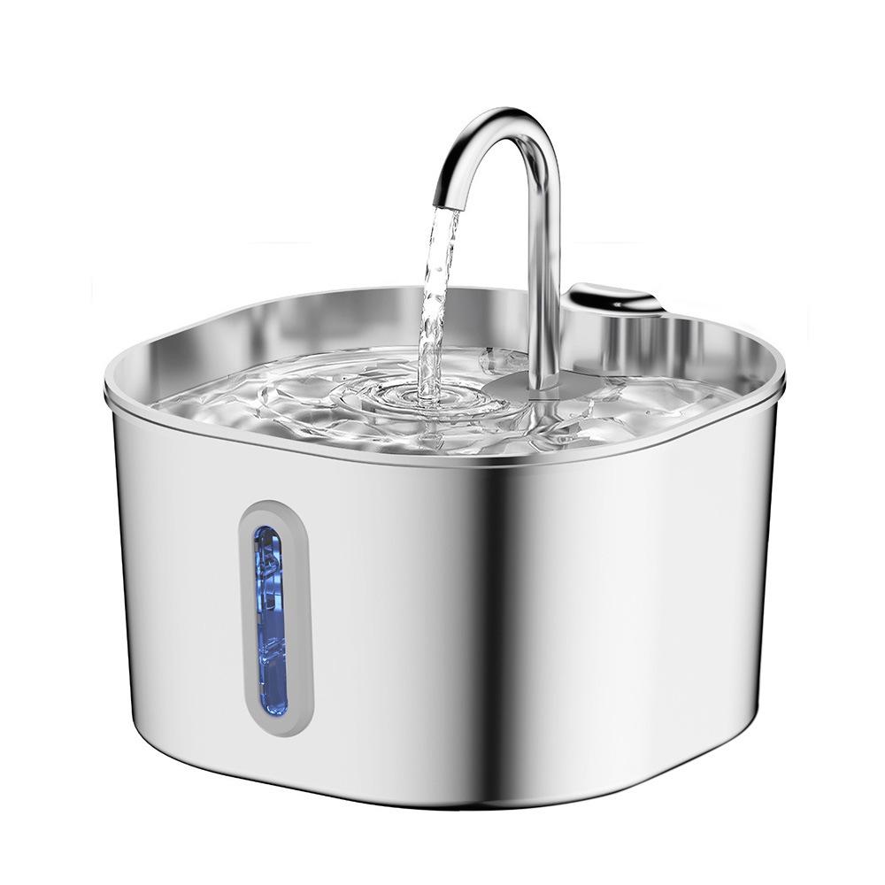 2.2L Stainless Steel Cat Water Fountain with Filter