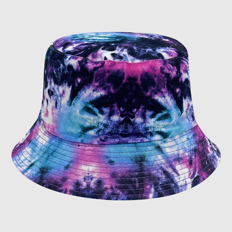 Cotton Tie Dye Bucket Hat With Sun Protection For Outdoor Activities Men Women