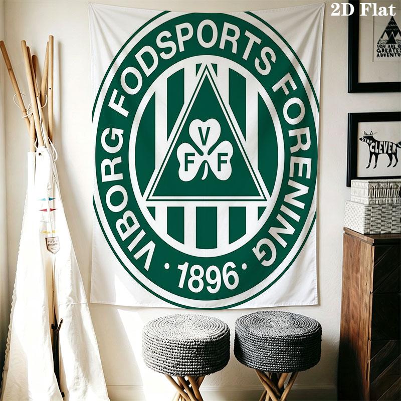 Viborg FF logo Wall Hanging Printed Fabric Blanket Decorative Tapestries for Bedroom Living Room Home Decor