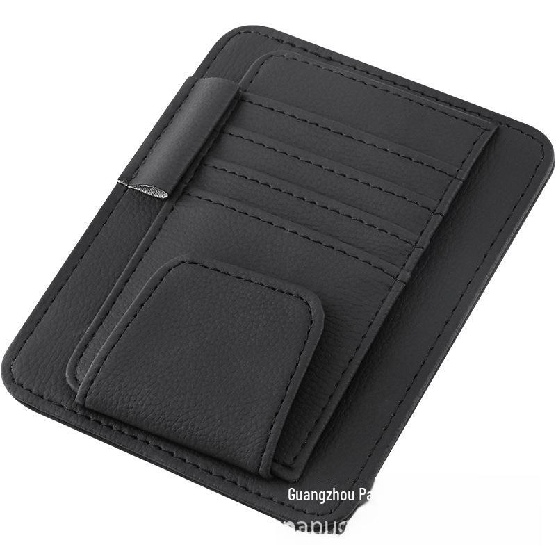 Car Sun Visor Organizer - Multi-functional Holder for Glasses, Cards, IDs, Tickets.