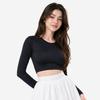 HENRY STUART Women'S Cooling Round Crop Inner T-Shirt Black