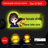 Magnetic Reflective Car Stickers for New Female Drivers