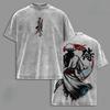 GINTAMA Anime Printed T-shirt Sakata Gintoki Tshirt For Men's Clothing Vintage Washed Oversized T Shirt Tops