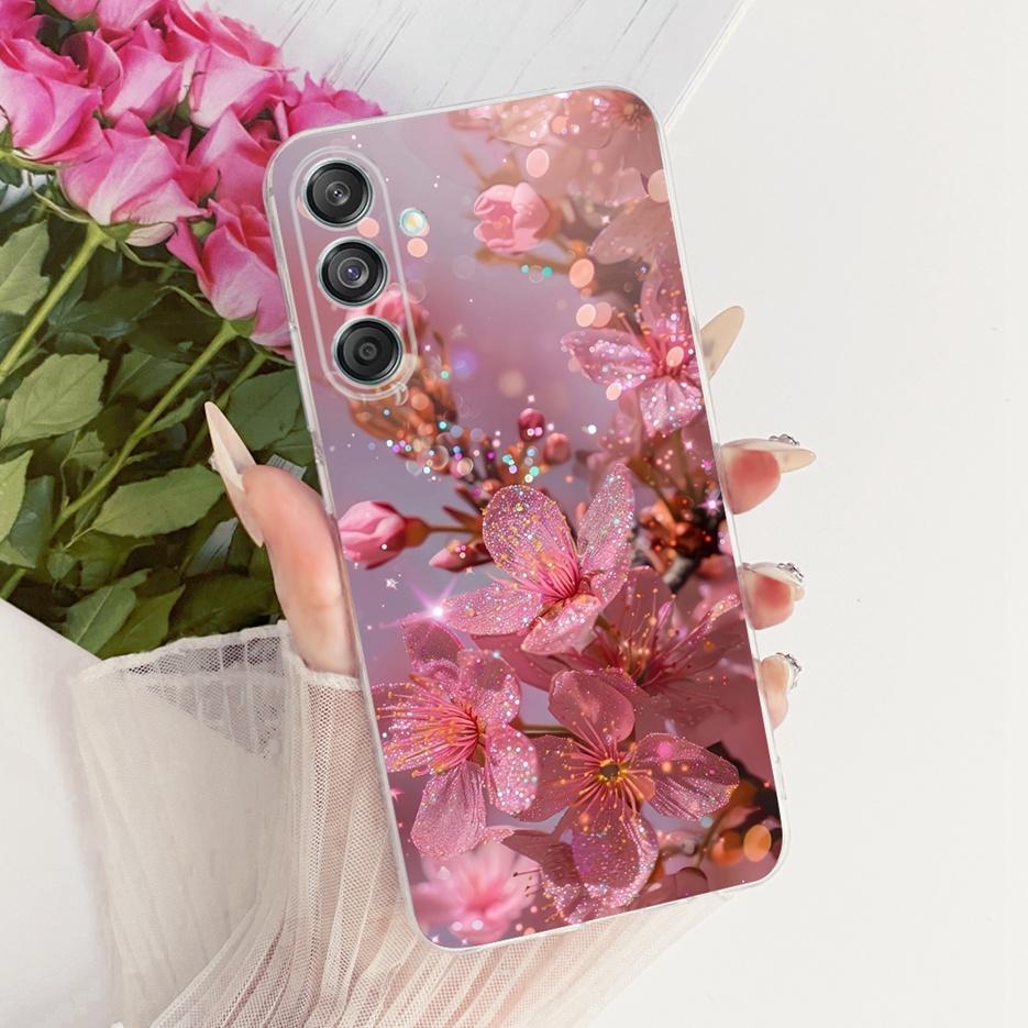 For Samsung Galaxy M55 Case SM-M556B New Flowers Butterfly Painted Cover Soft Silicone Case For Samsung M55 M 15 Galaxy M15 Bags