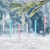 12/24/36pcs Creative Christmas Acrylic Simulated Icicles Christmas Tree Hanging Decorations, Suitable for Christmas Home Decora