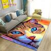 3D Cartoon Schattige Kat Vloerkleed, Tapijt voor Woonkamer Slaapkamer Bank Deurmat Keuken Decoratie, Kinder Speelmat Antislip