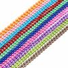 5pcs 1.5 2.0 2.4mm Length 70cm (27.5 Inch) 10 Colors Plated Ball Beads Chain Necklace Bead Connector For Charms Base and Tray
