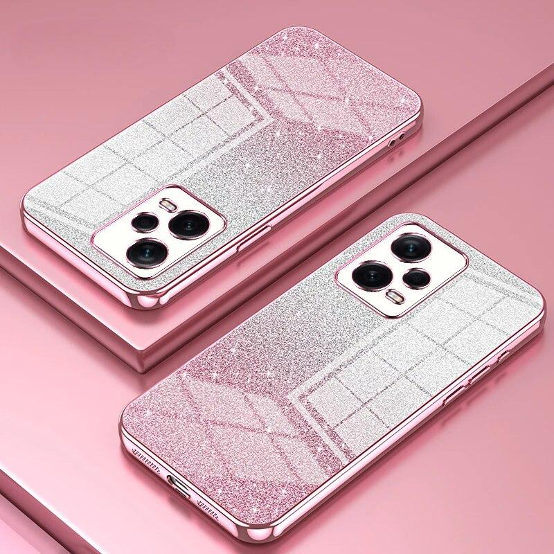 Glitter Plating Case For Xiaomi Redmi Note 12 Turbo 12S 13 Pro Speed Plus 13C Mi 12T 12 13 13T Pro Ultra Lite Soft TPU Cover