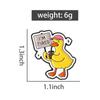 Cool Duck Enamel Pins Custom I'm Tired Anime Duckling Brooches Lapel Badges Clothes Animal Jewelry Gift for Friends