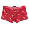 Emporio Armani ALL OVER PRINTED MIKROFASER Boxershorts, Mit Knopfleiste vorne, EU-Größe, Herren, Markenunterwäsche, 54095350, M (EU Größe), Größe 16 (rot)