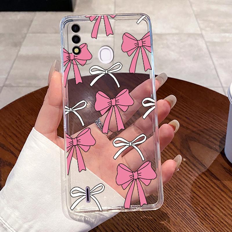 Case for ITEL P37 / Vision 2s Cover Clear Soft Silicone Love Heart Rabbit Phone Casing for Itel P37 Vision2s P651L P651W Shell