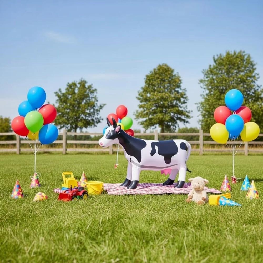 Lifelike Farm Inflatable Cow Inflatable Giant Blow Up Cow Inflatable Cow Toy Family Gathering Game