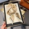 French Retro Silk Scarf Women's Cashew Nut Fashion Versatile Small Square Scarf Literary Streamer Scarf High-end Scarf Wholesale