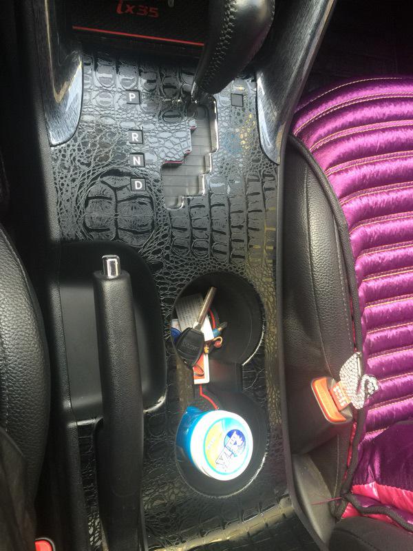 Kohlefaser Schaltpanel Aufkleber für 09-17 Hyundai ix35 Innenausstattung