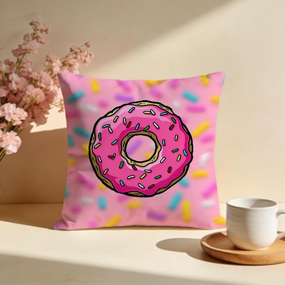 Glazed Donut Cushion Cover Soft Pillow Cases for Home Bedroom Living Room Sofa