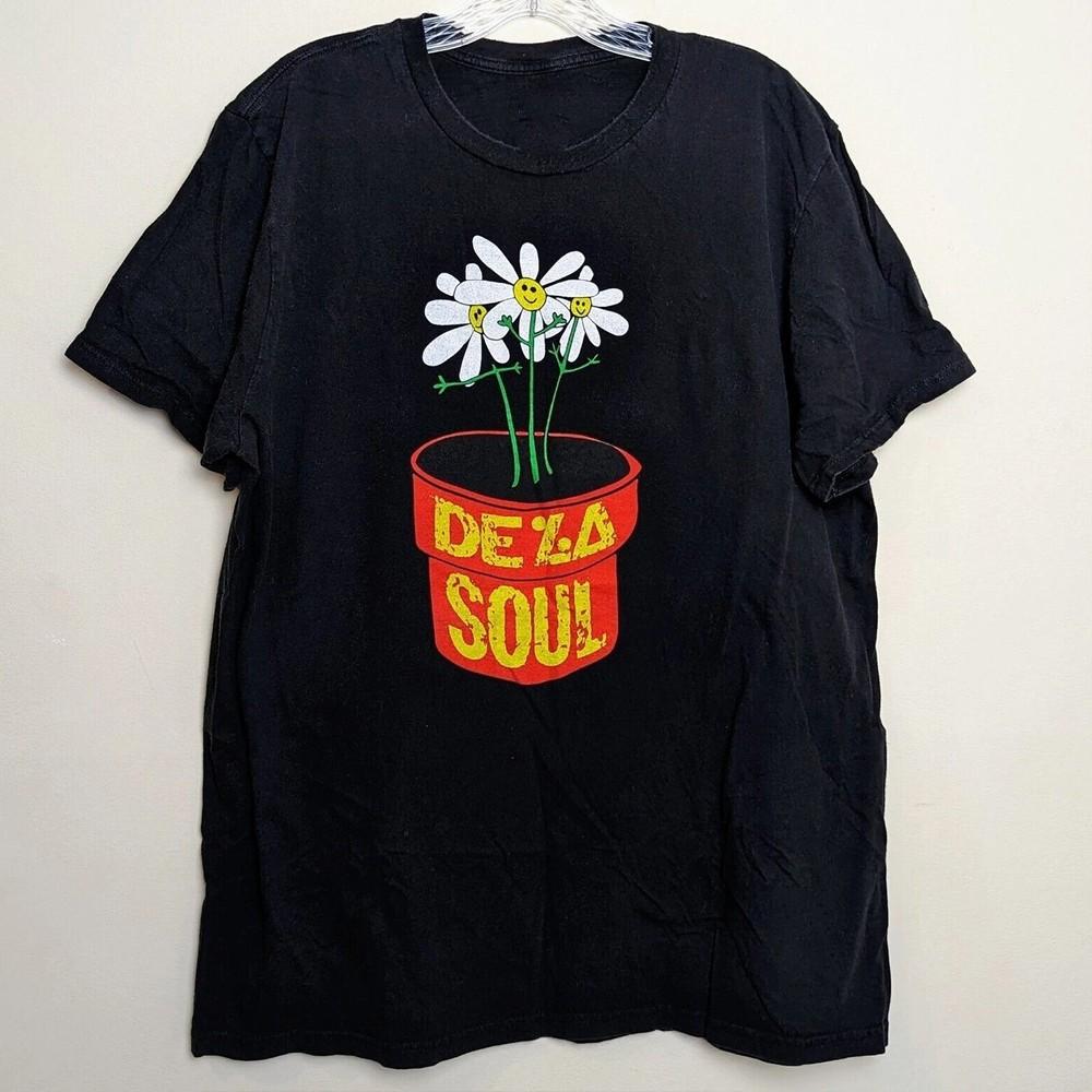 De La Soul Is Dead Flowers Black Rap Hip Hop T-shirt S - 234XL Unisex T-Shirt