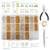 Alloy Accessories Jewelry Findings Set Copper Wire Open Jump Rings Jewelry Making ToolsEarring Hook Jewelry Making Supplies Kit