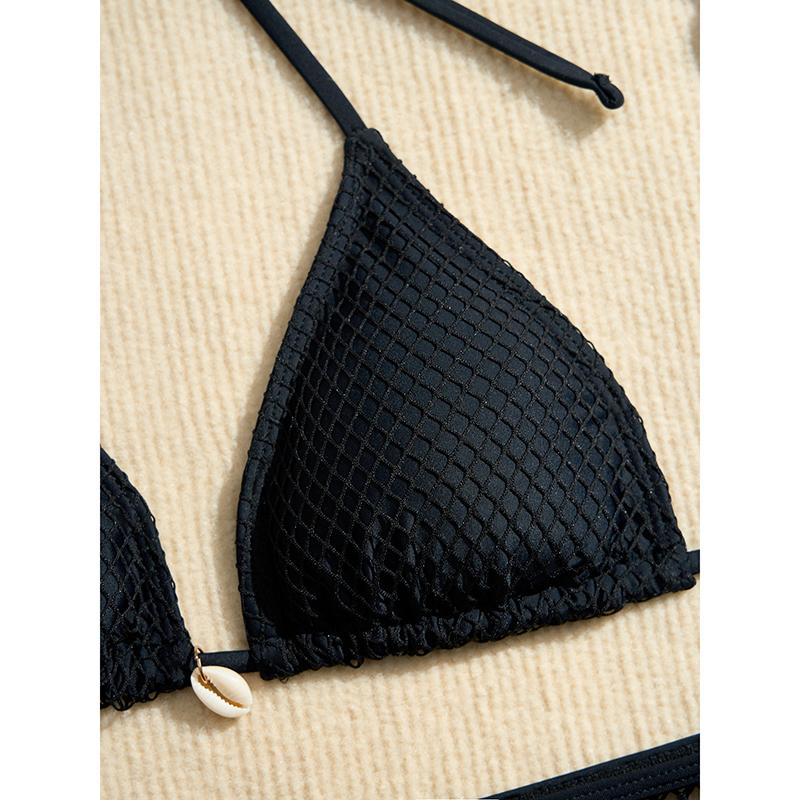 Bikini Sexy Noi din Plasă Costume de Baie Femei Costume de Baie Femei Costume de Baie din Trei Piese Costume de Baie de Plajă Costume de Baie Set Bikini Brazilian