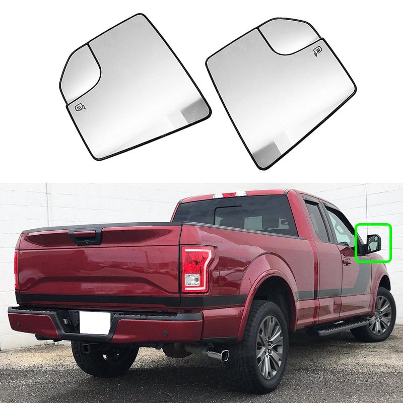 For Ford F-150 2015 2016 2017 2018 2019 2021 Car Front Heated Side Door Wing Rear View Mirror Lens Glass Rearview Backing Plate