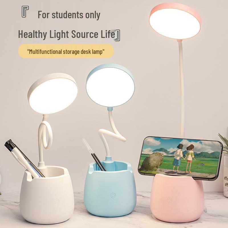 USB Bedside LED Eye-Protection Desk Lamp - Student Study, Dormitory, Reading & Night Light.