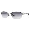 Police Datte Glasses Sunglasses SPLG37J Model Mens Square Half-Rim Nylon