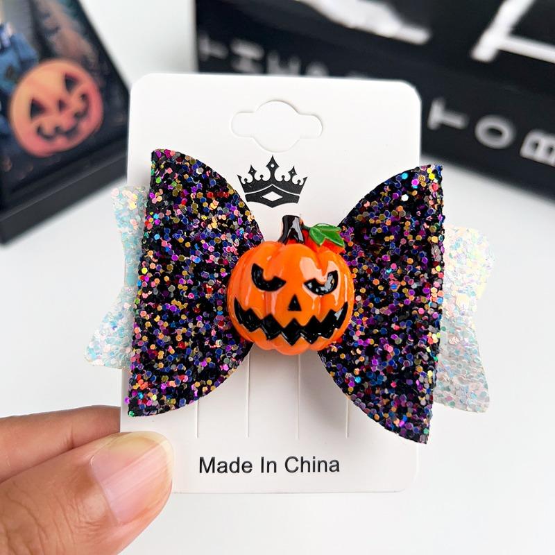 Halloween Funny Pumpkin Ghost Bat Side Clip Top Clip Festive Atmosphere Hair Accessory