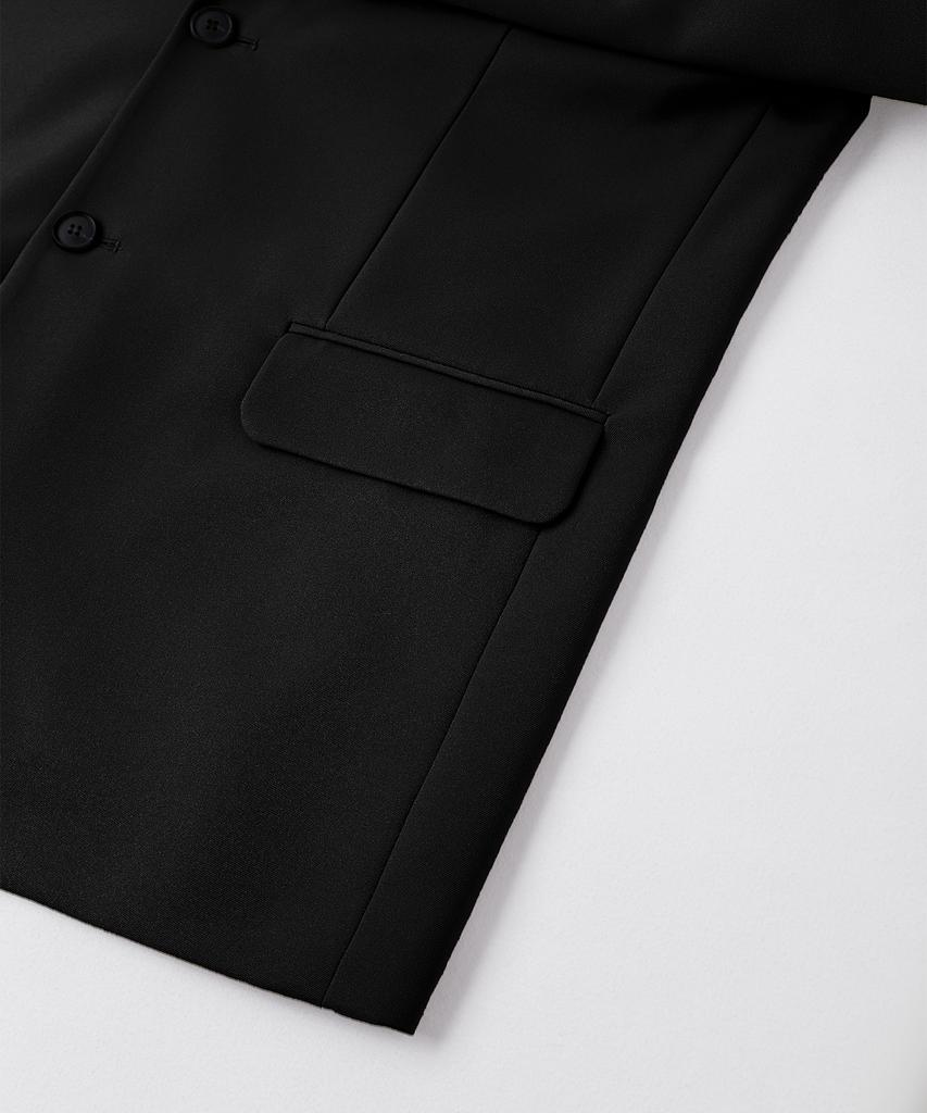 Topboy Essential Oversized Single Blazer Black