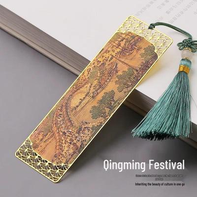 Kovová záložka k festivalu Qingming – Nádherný klasický čínský kulturní dárek