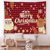 Sneeuw Kerstboom Open haard Kerstman Print Tapijt Muur Opknoping Achtergrond Doek Decor Kerst Thuis Kamer Wanddecoratie