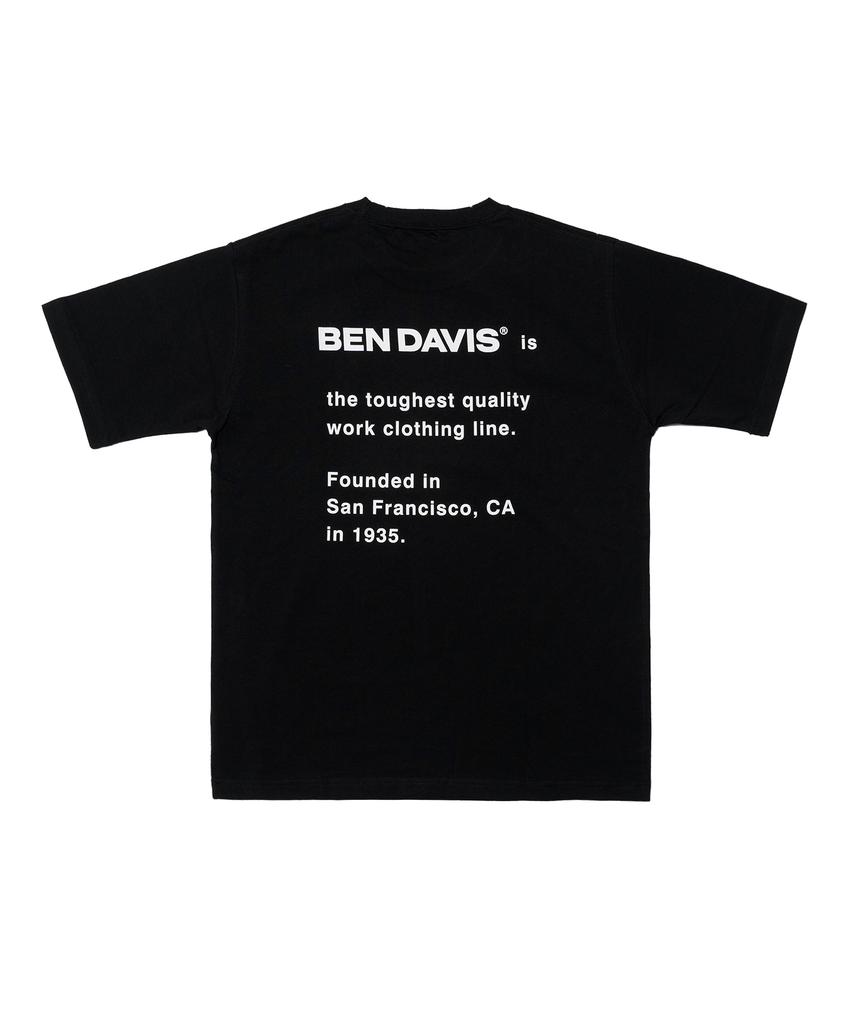 BEN DAVIS White Label Gorilla Emb Ss Tee Black