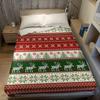 Christmas Elk Party Flannel Blanket Warm Soft Halloween Christmas Couch Warm Cozy Decorative Decor Gift for All Season