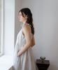YOUNESS Ivory Flower Pleated Dress