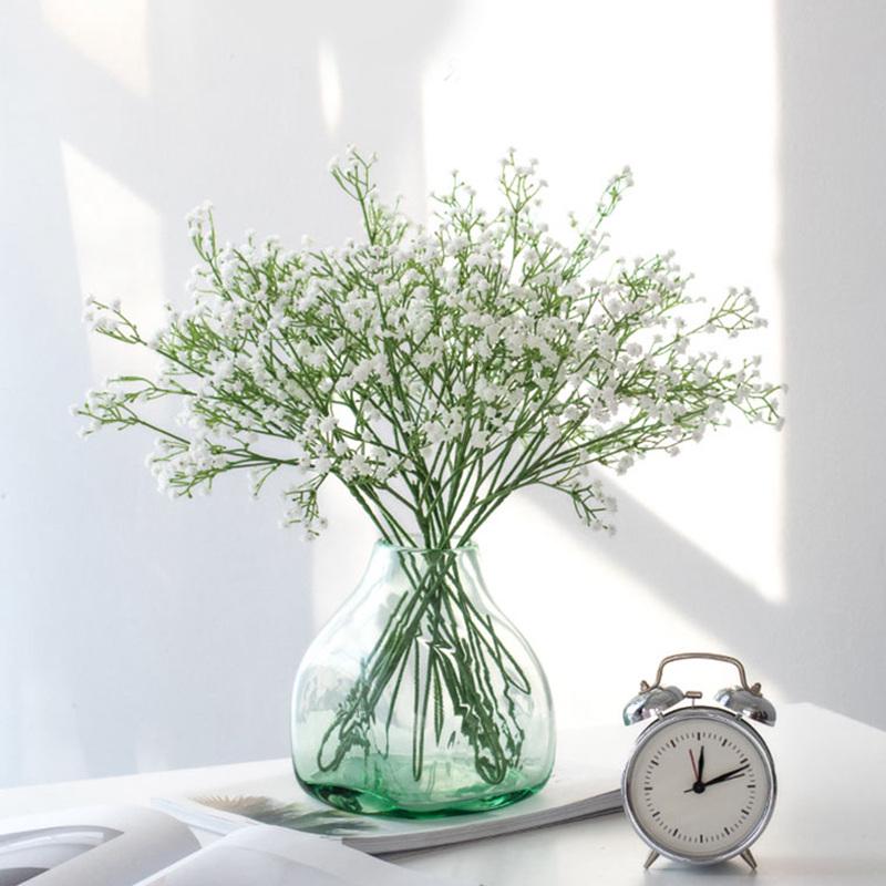90 Heads 52cm Babies Breath Artificial Flowers Plastic Gypsophila DIY Floral Bouquets Arrangement for Wedding Home Decoration