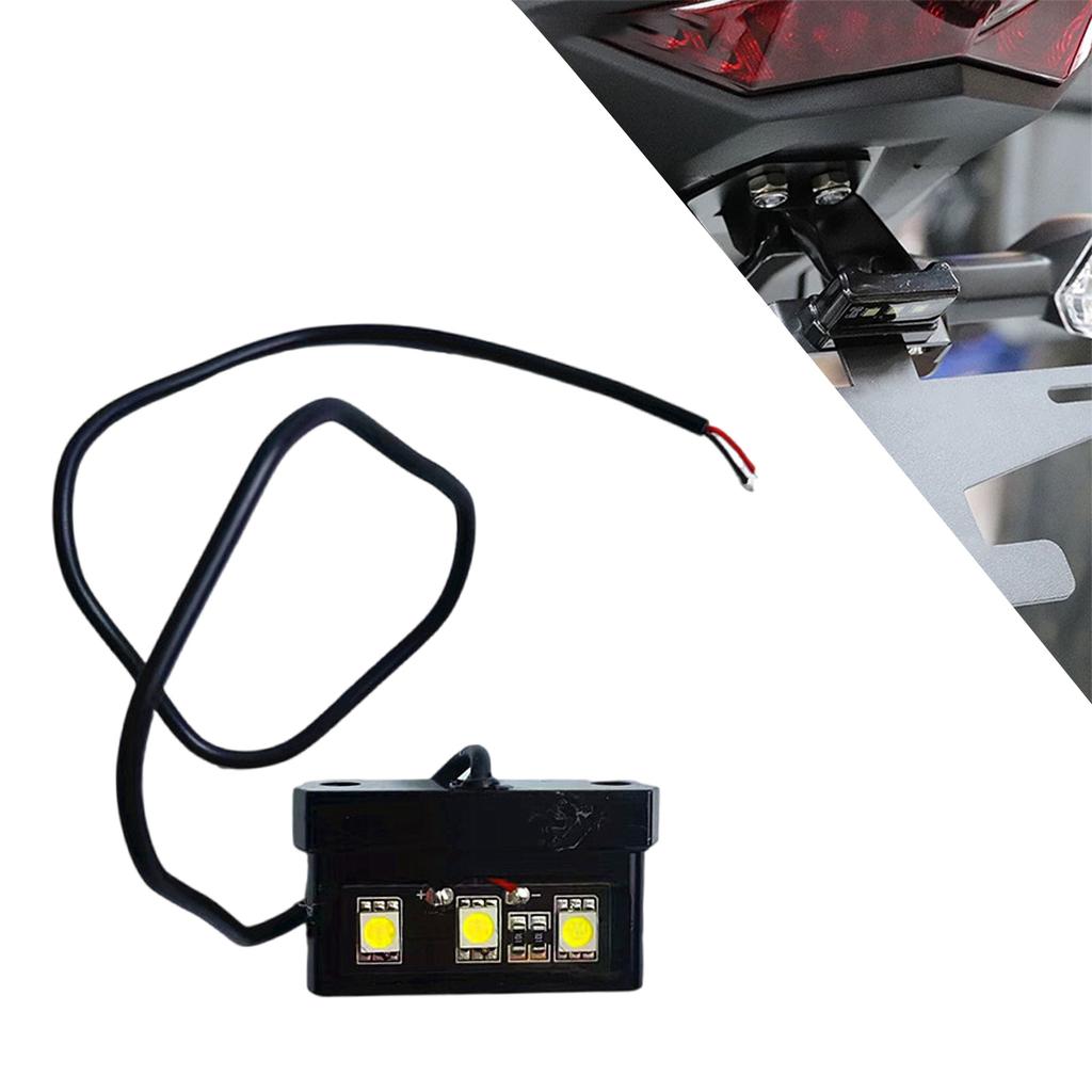 Waterproof Tail License Plate Light Motorcycle LED License Plate Light Aluminum Number Plate Lamp Motorbike Accessories