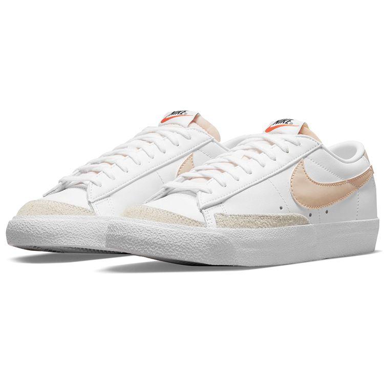 Nike Blazer Low 77 White Pale Coral Women Sneakers Black Rattan DC4769-106