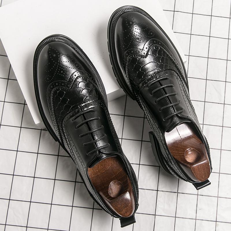 Trend Formal Shoes Men Classic Casual Business Shoes For Men Brogues Social Wedding Office Leather Shoes Male