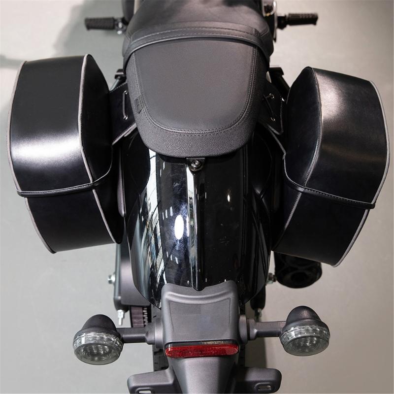 Motorcycle Gear Bag Storage Pouches Organizers Black With Multiple Compartments For Travelers Enhanced Aesthetic Appeal
