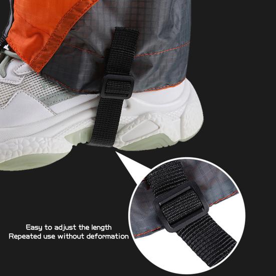 1 paire de guêtres de jambe avec bande réfléchissante réglable pour hommes et femmes, randonnée en plein air